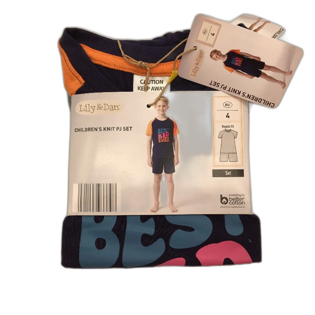 Lily & Dan Twin Pack Regular Fit Short Sleeve Childrens PJ Set Boys Size 4 NEW - Image 8