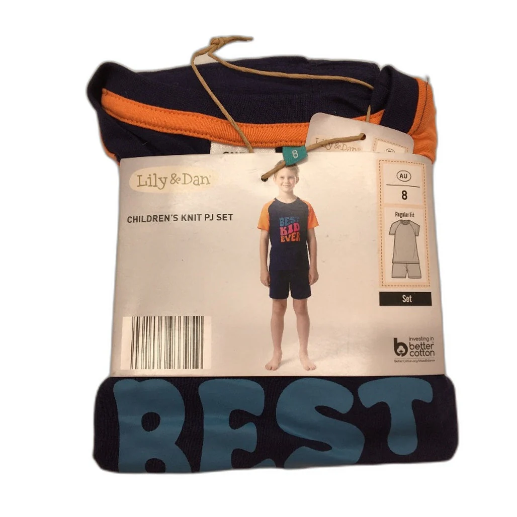 Lily & Dan Twin Pack Regular Fit Short Sleeve Childrens PJ Set Boys Size 8 NEW - Image 3
