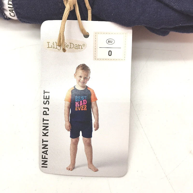 Lily & Dan Twin Pack Regular Fit Short Sleeve Infant Knit PJ Set Boys Size 0 NEW - Image 5