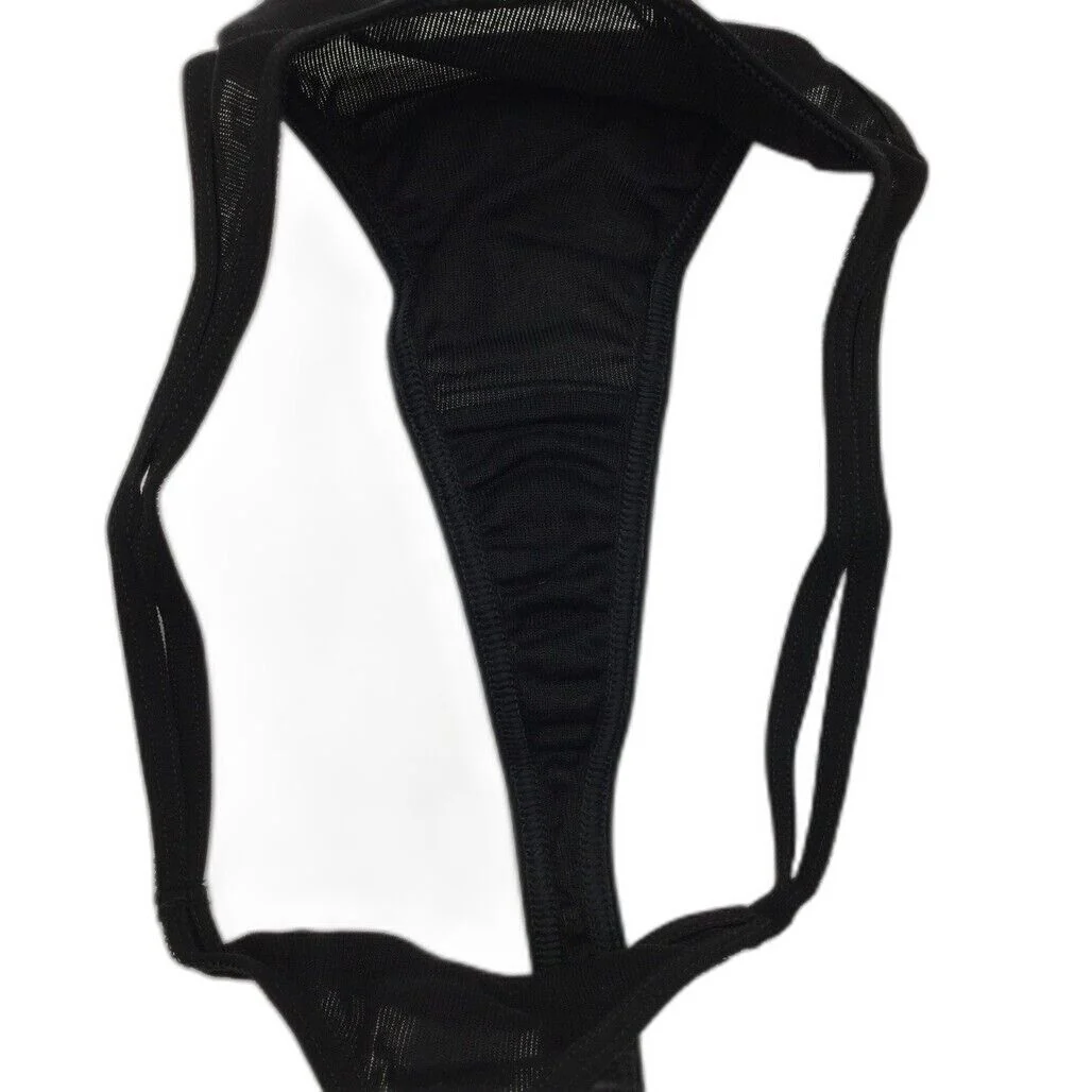 Manufat Black Cotton String Thong Perizoma Underwear Ladies Size I4 /X-Large NEW - Image 5
