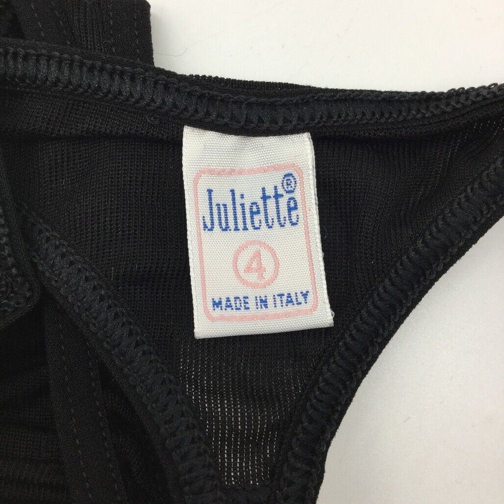 Manufat Black Cotton String Thong Perizoma Underwear Ladies Size I4 /X-Large NEW - Image 7