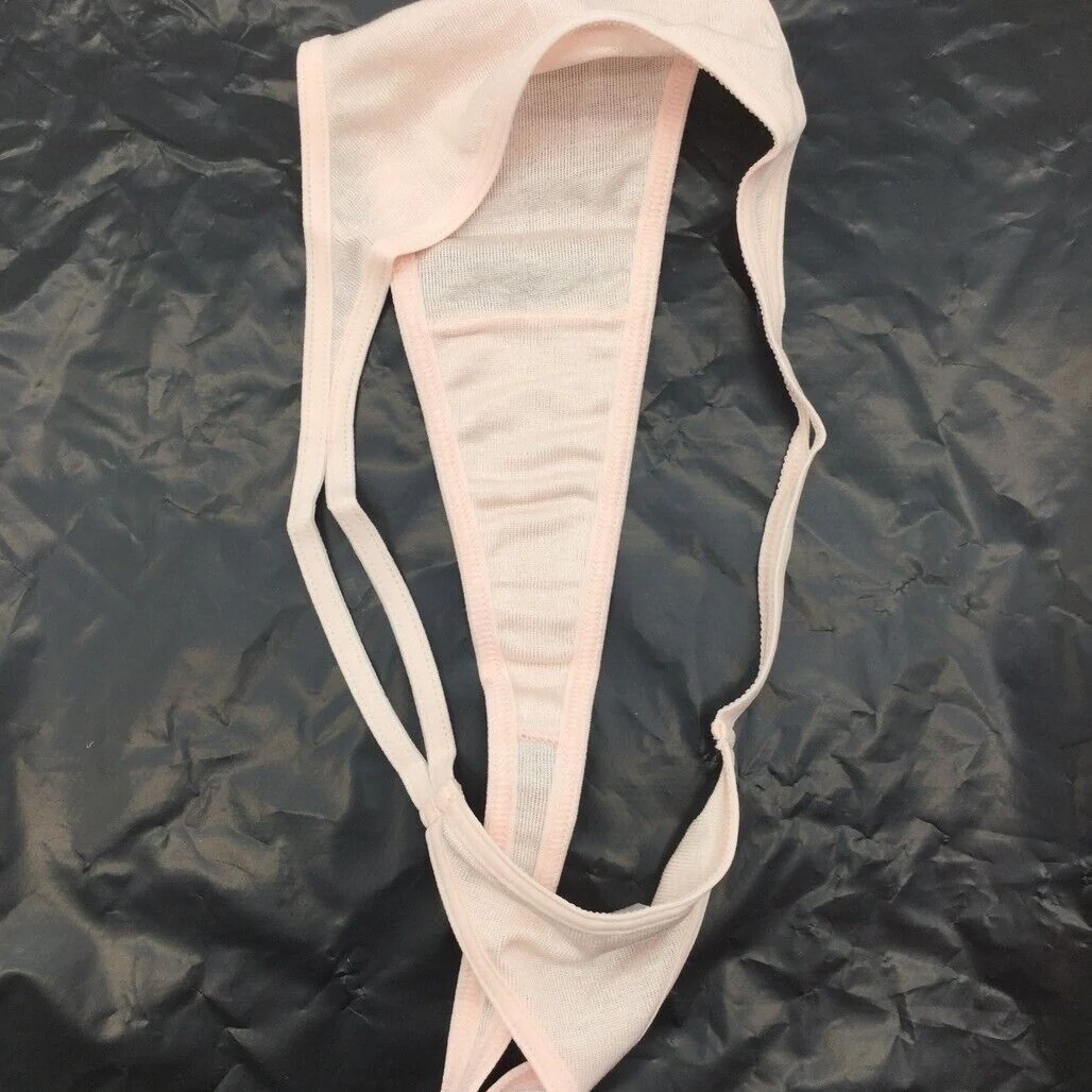Manufat Pink Cotton String Thong Perizoma Underwear Ladies Size I2 / Medium NEW - Image 5