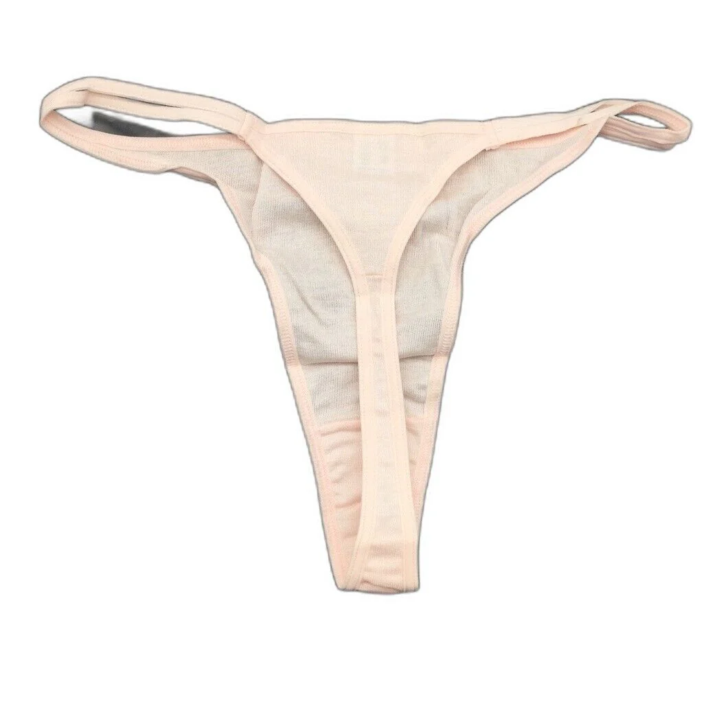 Manufat Pink Cotton String Thong Perizoma Underwear Ladies Size I3 / Large NEW - Image 2