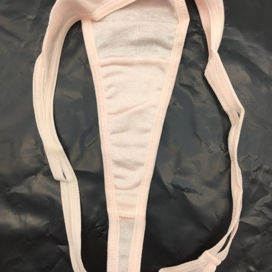 Manufat Pink Cotton String Thong Perizoma Underwear Ladies Size I3 / Large NEW - Image 5