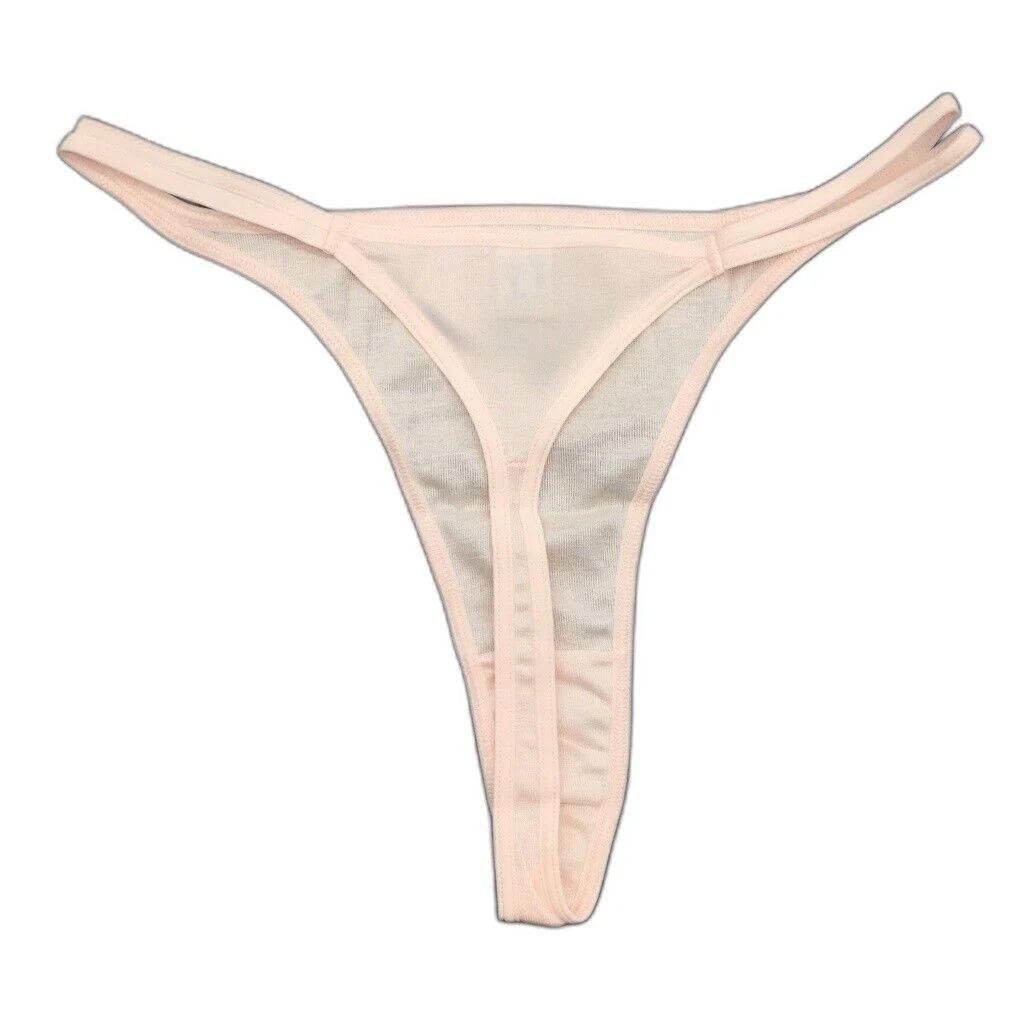 Manufat Pink Cotton String Thong Perizoma Underwear Ladies Size I4 / X-Large NEW - Image 2