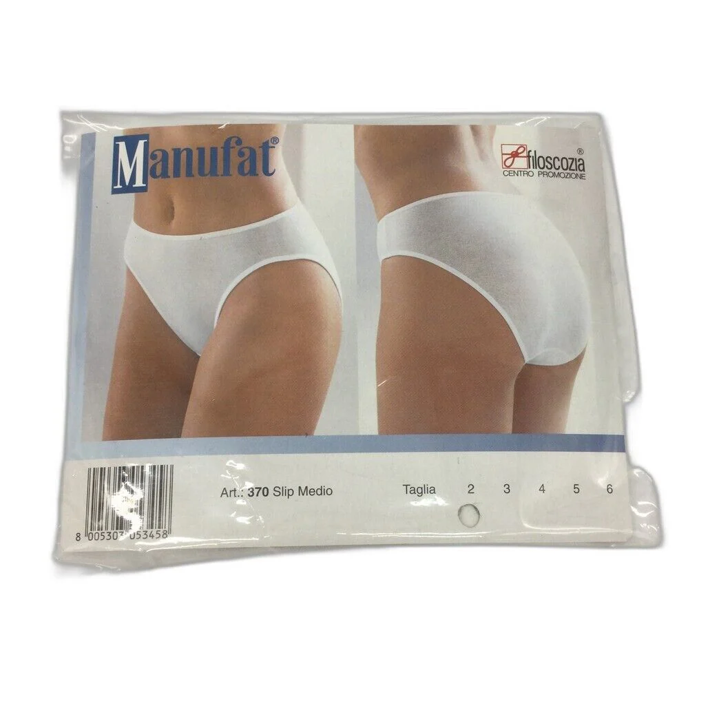 Manufat White Cotton Soft Stretchy Slip Underwear Ladies Size I2/ Medium NEW - Image 3