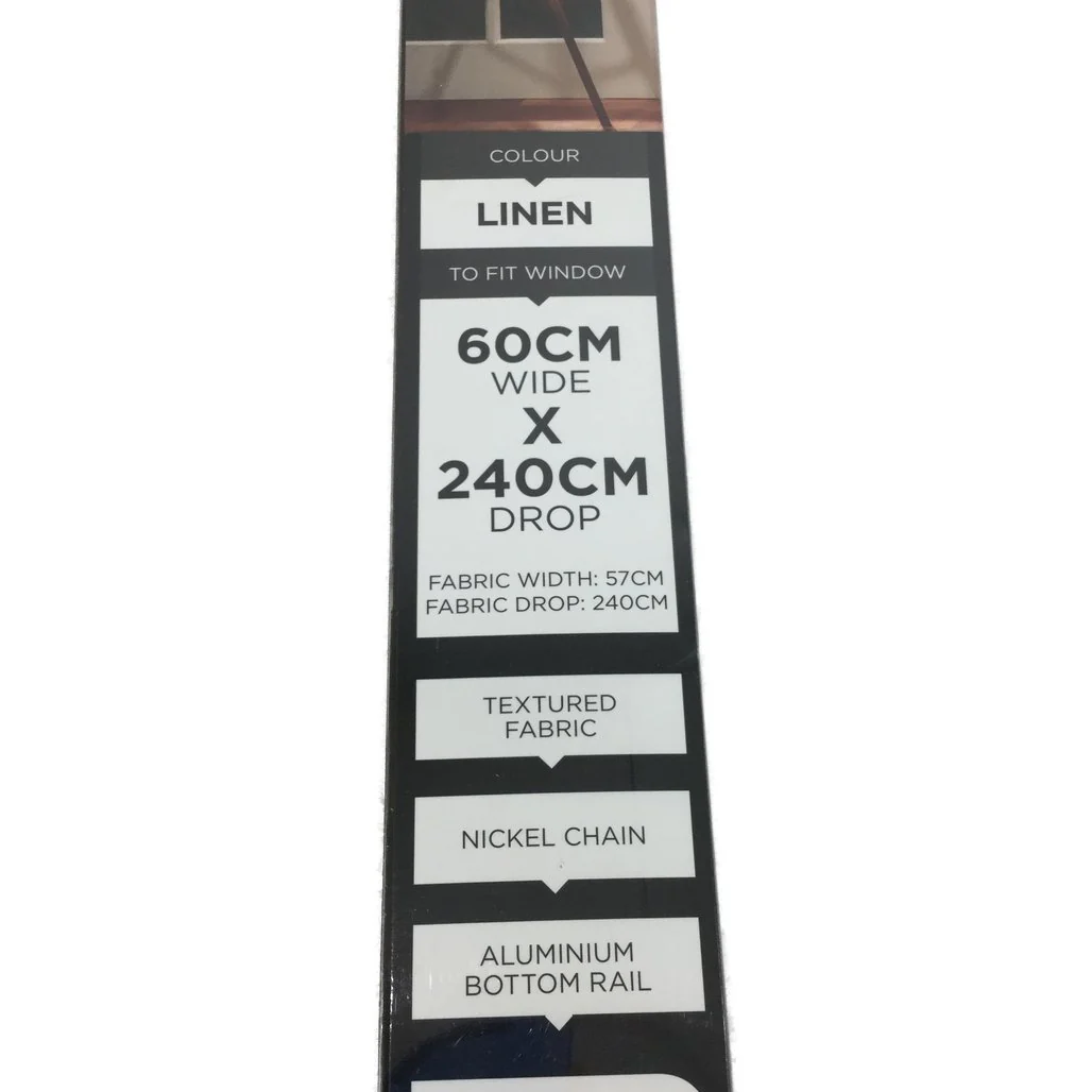 Markisol 4 Pack Portofino Blockout Roller Blinds Linen 60 x 240cm NEW - Image 3