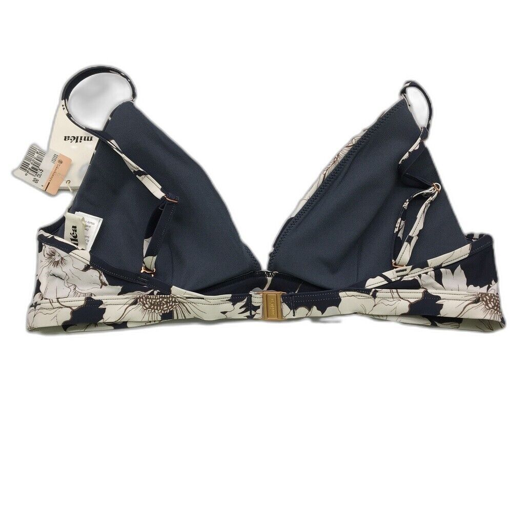 Milea Floral Daisy Print Black Soft Women Bikini Swim Top AU Size 14 NEW - Image 3