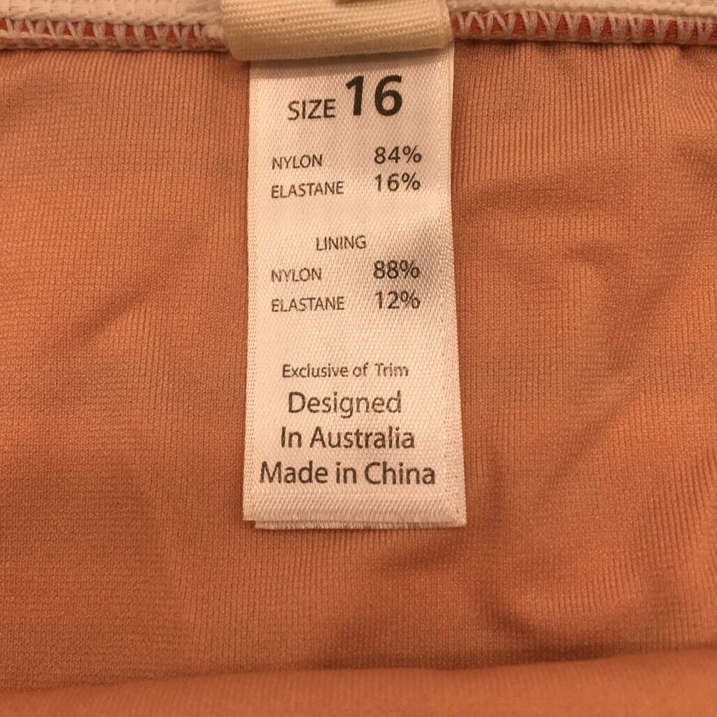Milea Striped Colourful Brown Swim Summer Ladies Bikini Bottom Size 16 NEW - Image 4
