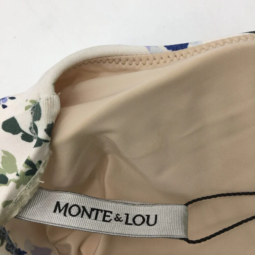 Monte and Lu Dreamweaver Soft Floral Cream Bikini Swim Top Size 8 DD Cup NEW - Image 5