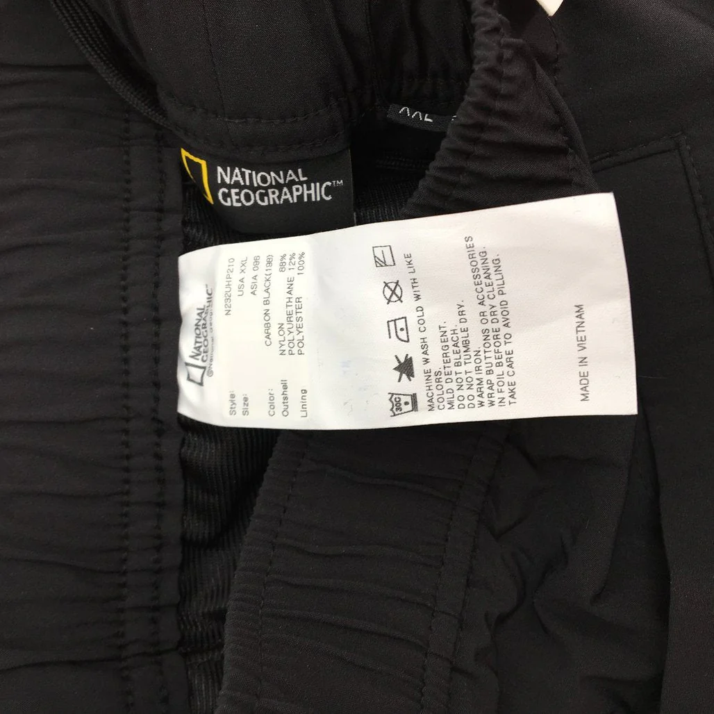 National Geographic Cyprus Wobbler String Black Short Pants Unisex Size 2XL NEW - Image 5