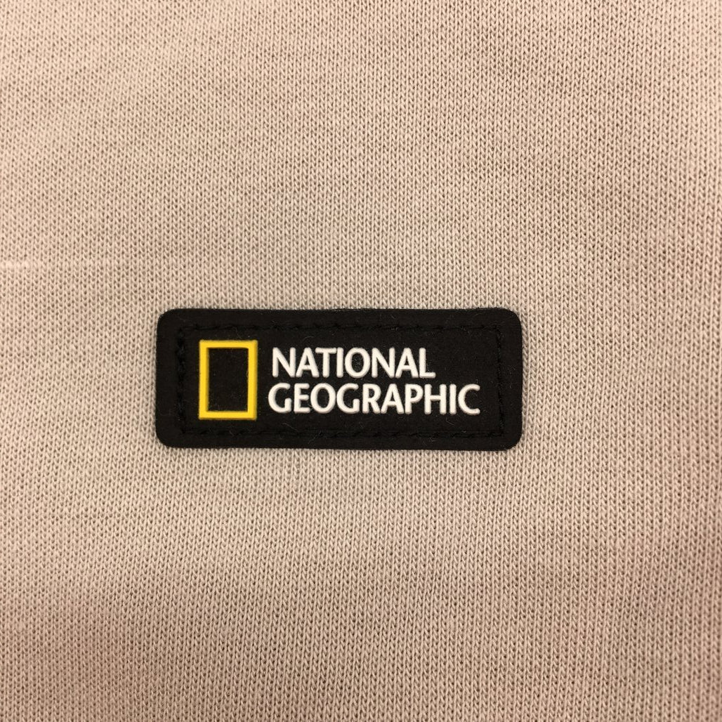 National Geographic Sleeve Pocket Mourning Beige Sweatshirt Mens Size US XS NEW - Image 4