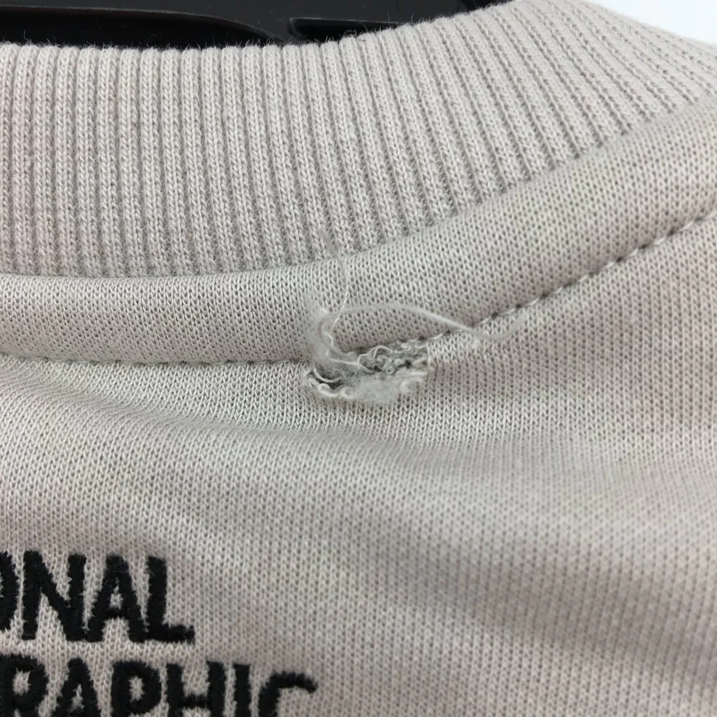 National Geographic Sleeve Pocket Mourning Beige Sweatshirt Mens Size US XS NEW - Image 8