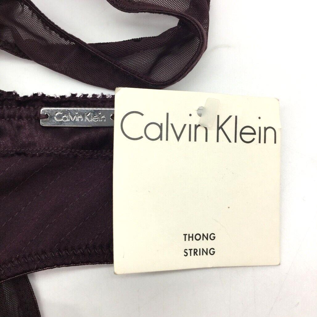 NEW Calvin Klein Deep Purple Mesh String Thong Ladies Underwear Size Large - Image 5