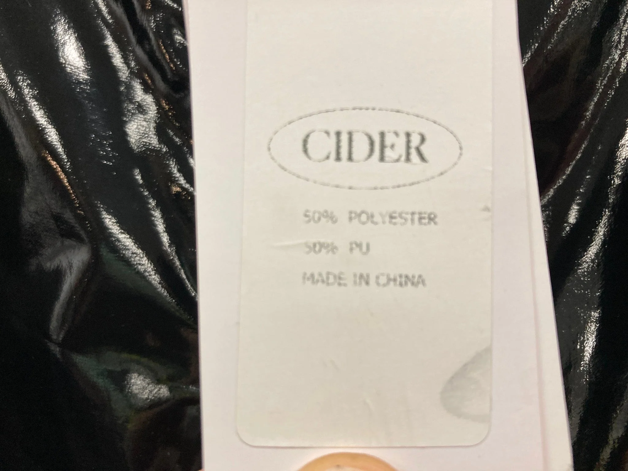 Cider Wide Boot Leg Polyester/Pu Pants Black Ladies Sz M NEW - Image 6