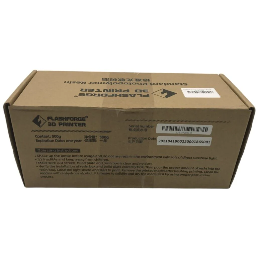 NEW FLASHFORGE 3D 500g Standard Photopolymer Resin Fast Cure UV LCD GREY - Image 6