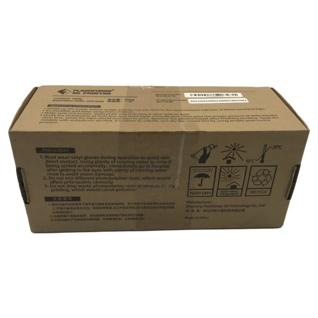 NEW FLASHFORGE 3D 500g Standard Photopolymer Resin Fast Cure UV LCD GREY - Image 7