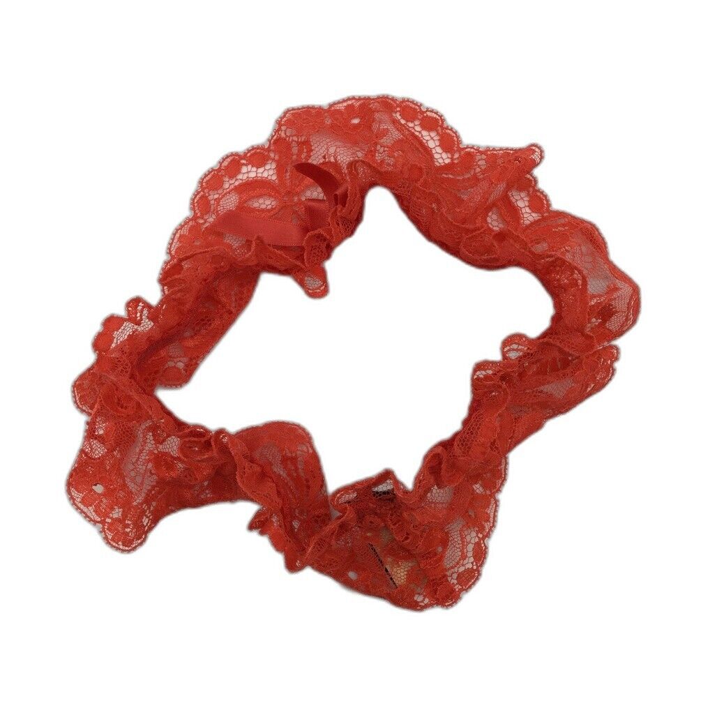 NEW La Perla Italy Red Floral Lace Thigh Garter Stretchy Ribbon Ladies Size I2 - Image 15