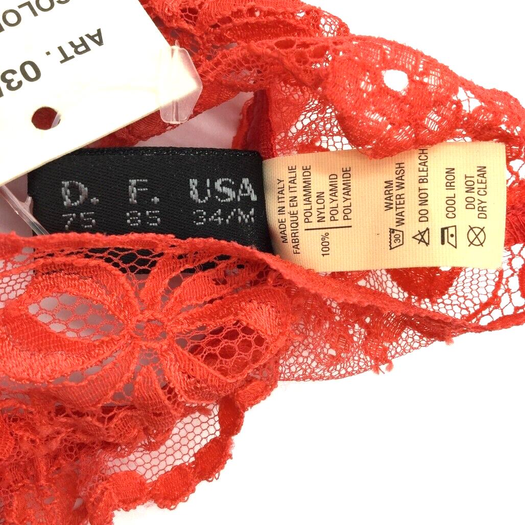NEW La Perla Italy Red Floral Lace Thigh Garter Stretchy Ribbon Ladies Size I2 - Image 24