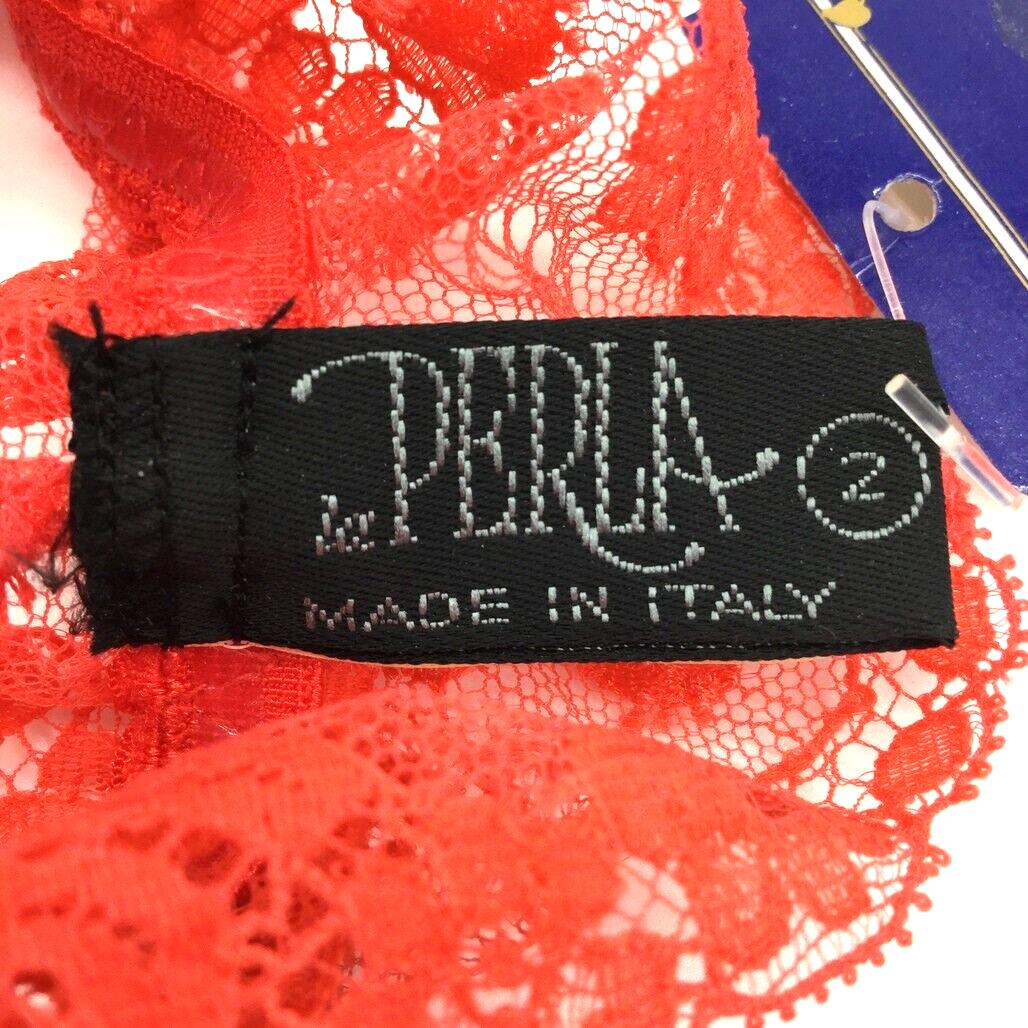 NEW La Perla Italy Red Floral Lace Thigh Garter Stretchy Ribbon Ladies Size I2 - Image 5