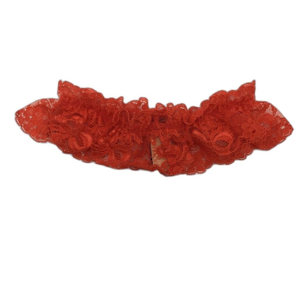 NEW La Perla Italy Red Floral Lace Thigh Garter Stretchy Ribbon Ladies Size I2 - Image 8