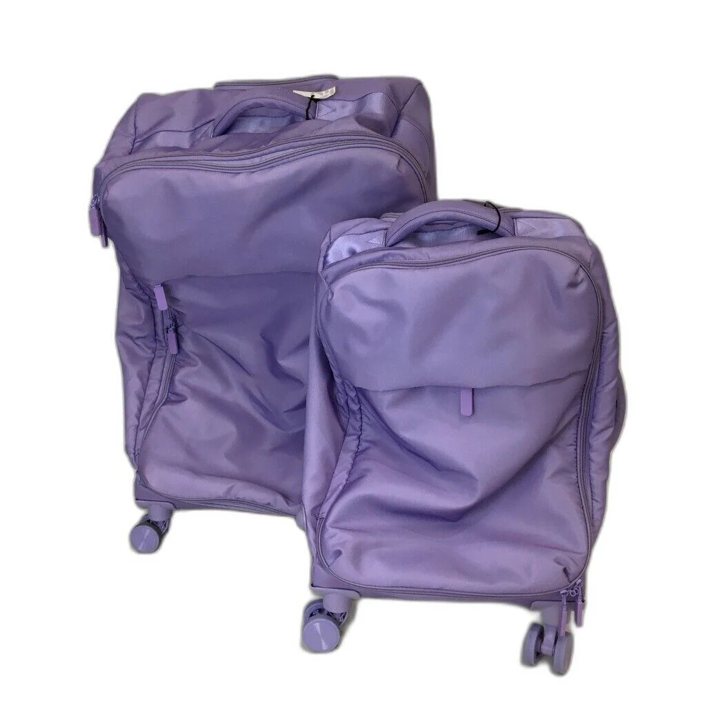 NEW Softshell Purple 2 Piece Wheeled & Handle Travel Luggage Set 70cm & 50cm - Image 35