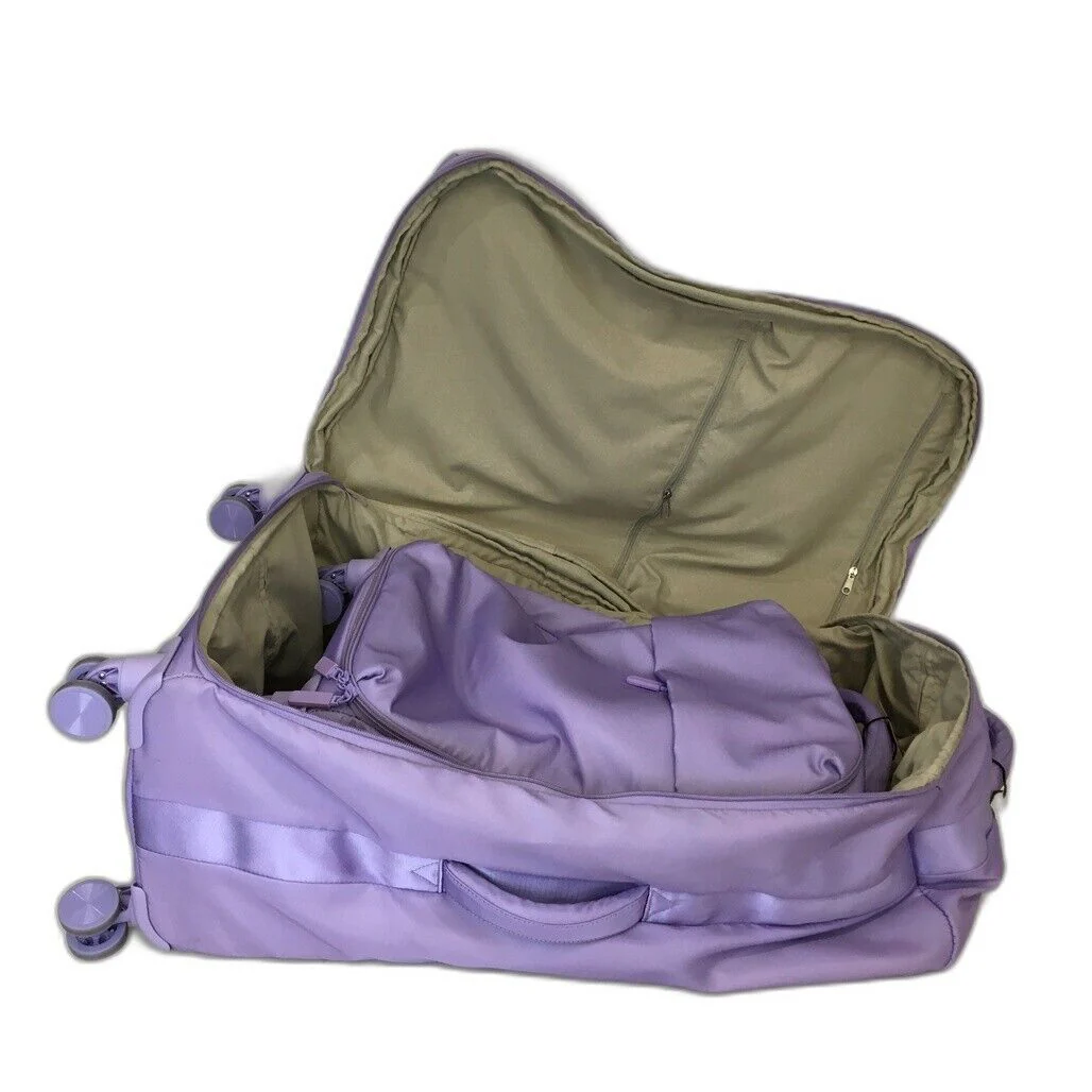 NEW Softshell Purple 2 Piece Wheeled & Handle Travel Luggage Set 70cm & 50cm - Image 36