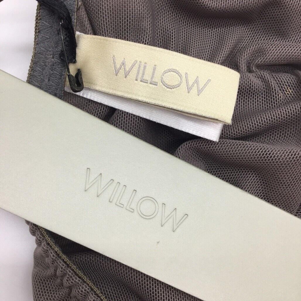 NEW Willow Grey Raindrop Short Silky Ribbon Cheeky Underwear Ladies Size 12 - Image 5
