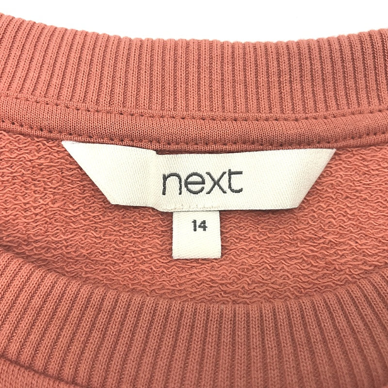 Next Embellished Sequin Long-sleeve Orange Cotton Top Ladies Size UK 14 - Image 3