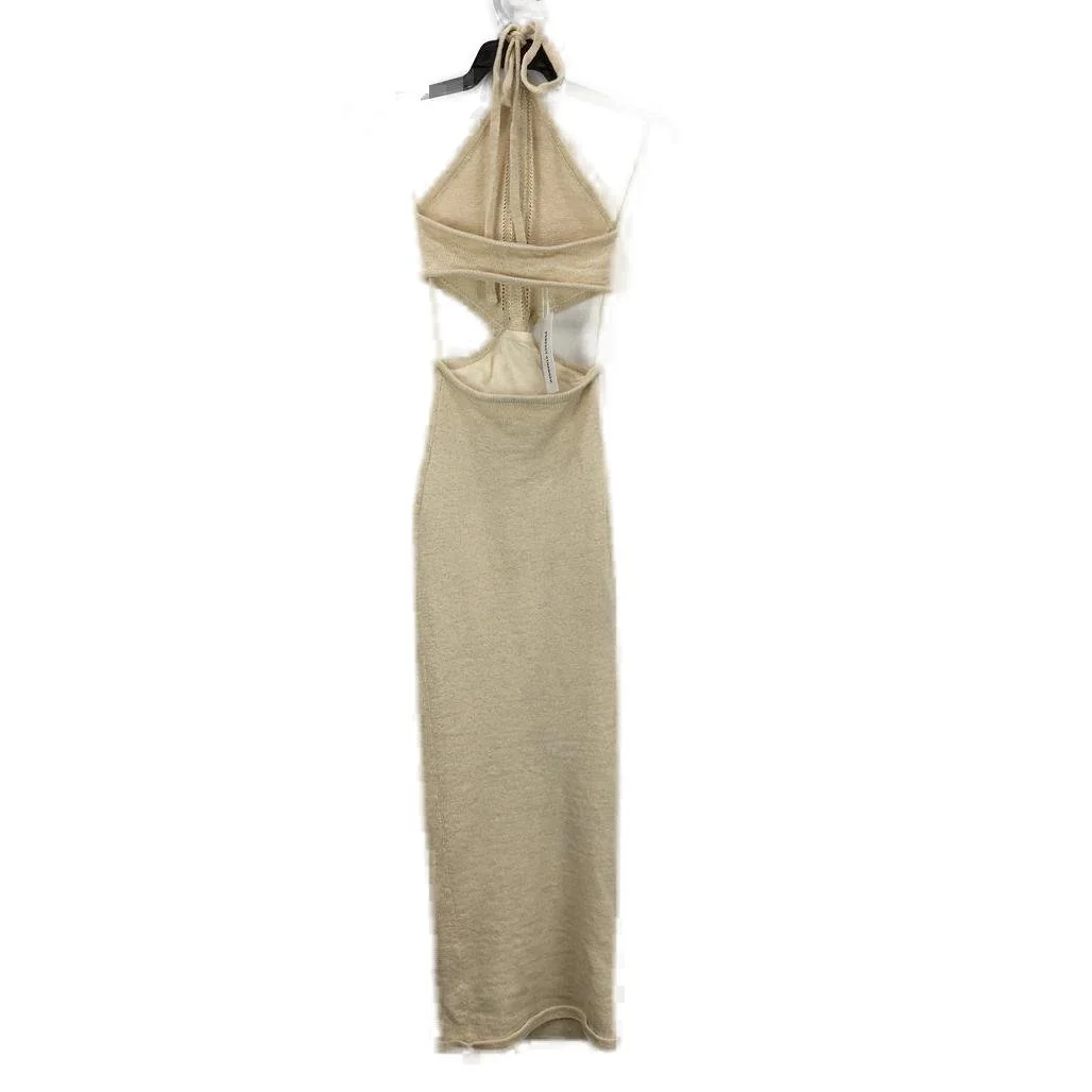 Perfect Stranger Sorrento Boho Style Cream Knit Midi Dress Ladies Size 4 NEW - Image 2