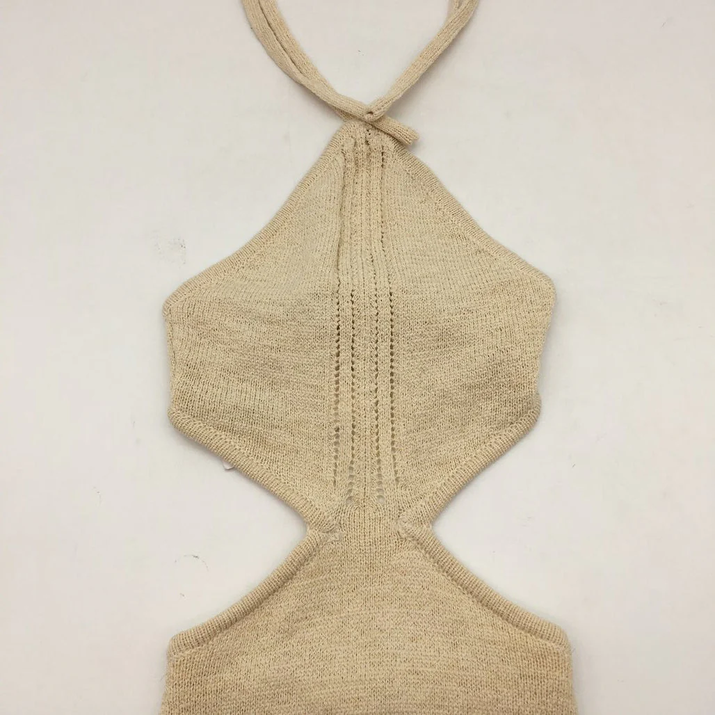 Perfect Stranger Sorrento Boho Style Cream Knit Midi Dress Ladies Size 4 NEW - Image 4