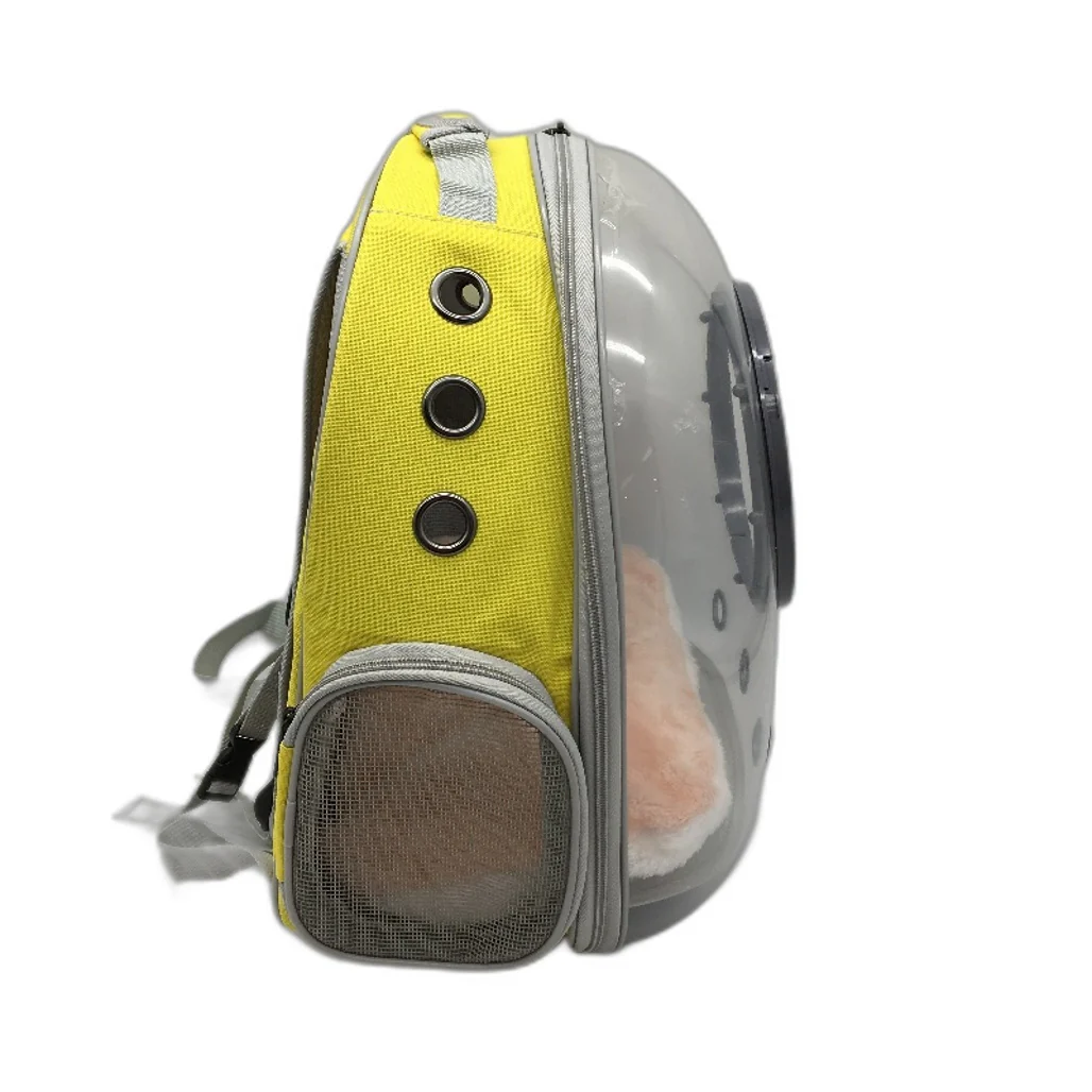 Pet Transparent Carrier Travel Backpack & Pillow Small Cats/ Dogs Yellow NEW - Image 3