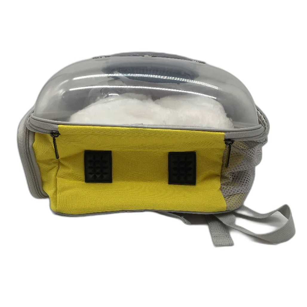Pet Transparent Carrier Travel Backpack & Pillow Small Cats/ Dogs Yellow NEW - Image 8