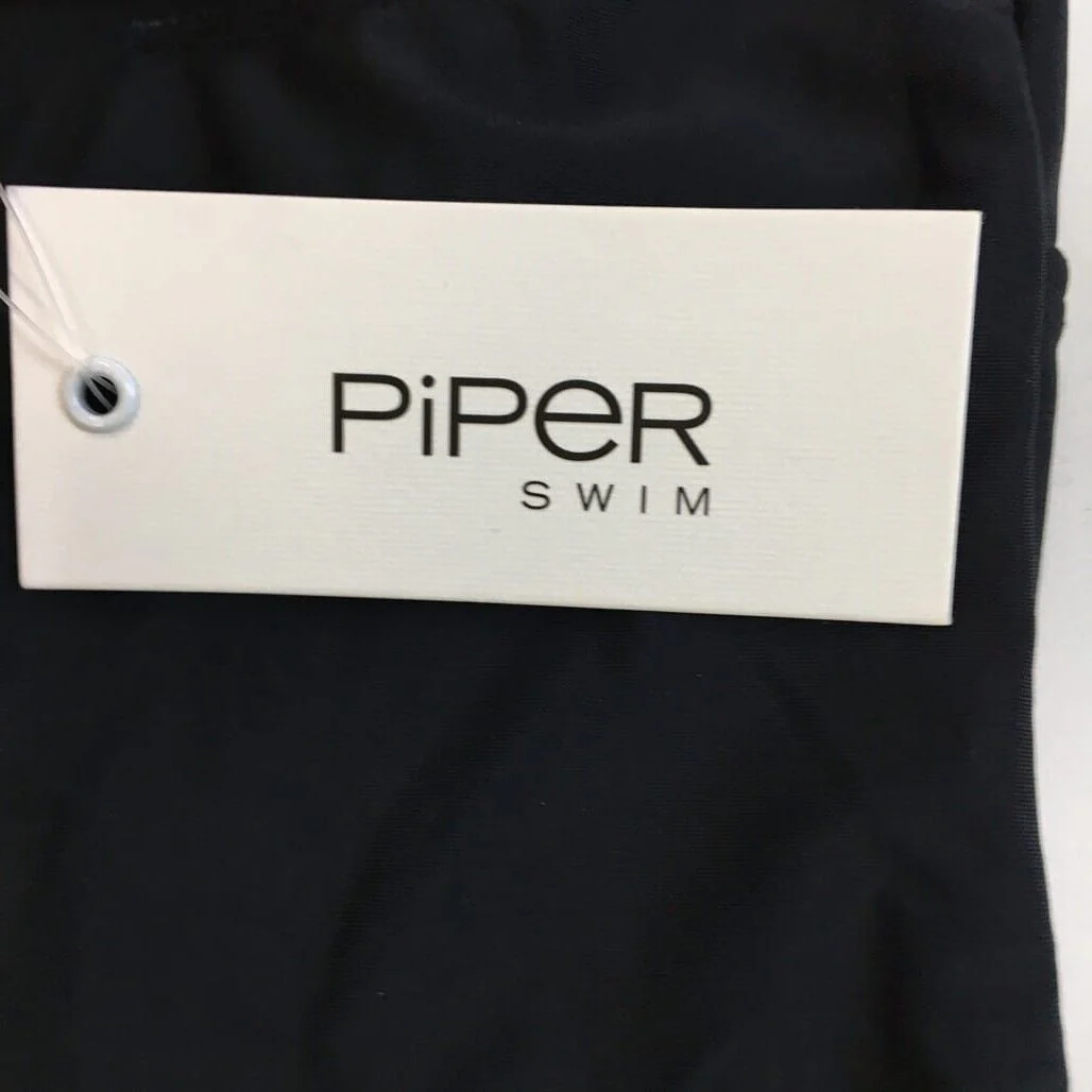 Piper One Piece Elastic Summer Black Women Swimwear Bodysuit Size 10 NEW - Image 3