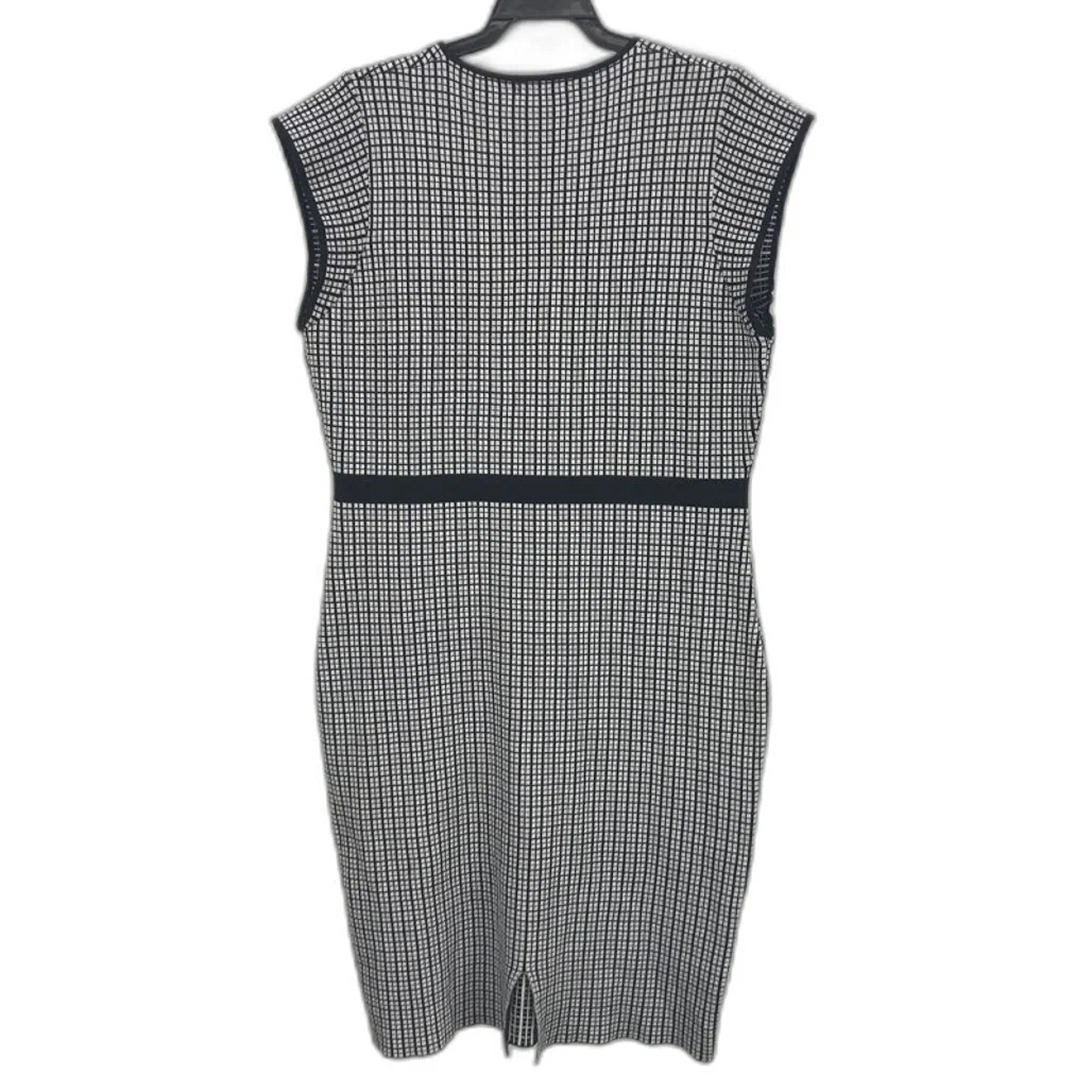 Portmans Black/White Checkered Sleeveless V-neck Mini Dress Ladies Size Large - Image 2