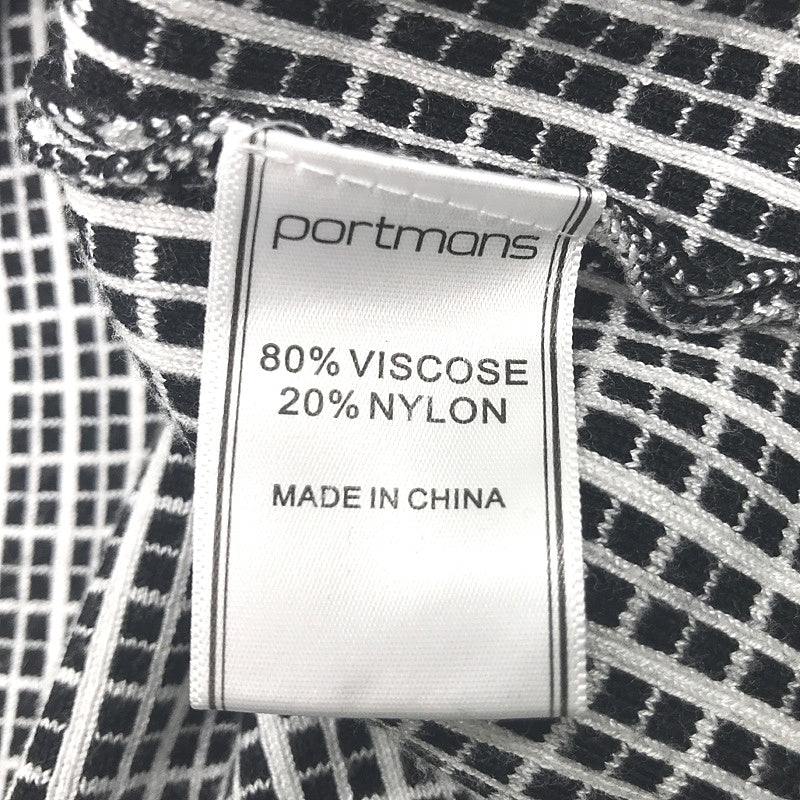 Portmans Black/White Checkered Sleeveless V-neck Mini Dress Ladies Size Large - Image 6