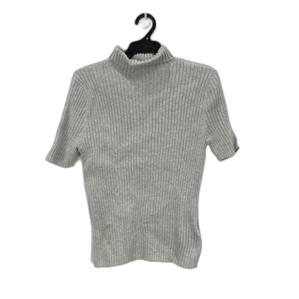 Portmans Grey Marle 100 % Cotton Ladies Short Sleeve Knit Top Size L NEW - Image 2