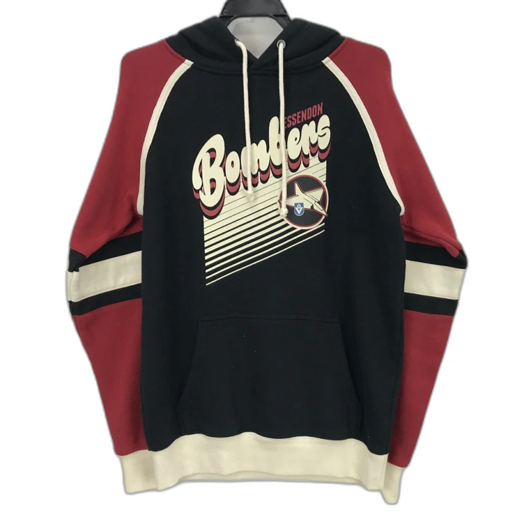 Retro Footy First 18 Apparel Bombers Essendon Mens/Boys Hoodie Jumper NEW - Image 4