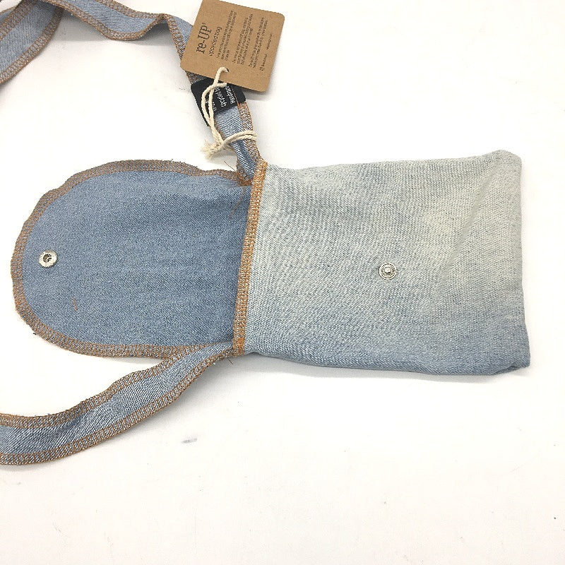 reWORKED by re-UP Handcrafted Upcycled Fabrics Denim Cross Body Shoulder Pouch - Image 6