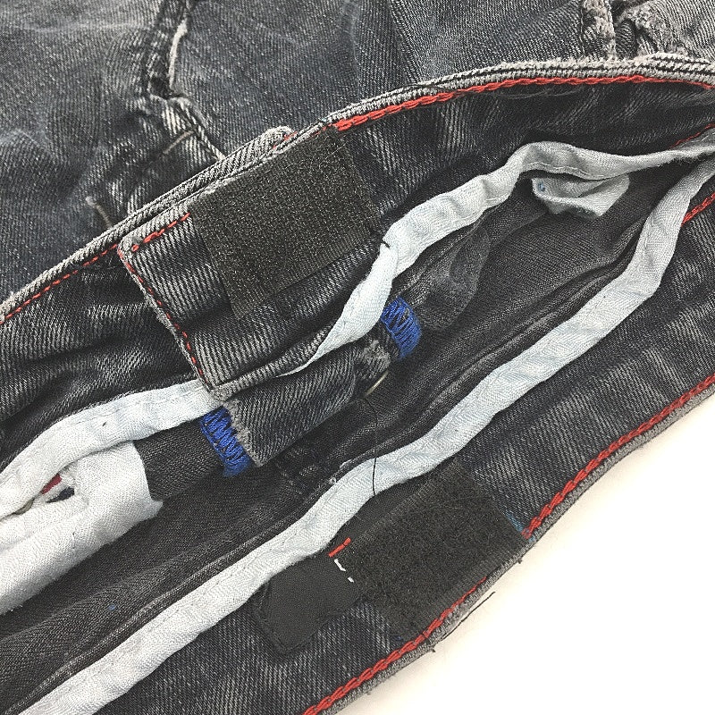 reWORKED by re-UP Handcrafted Upcycled Fabrics Black Denim Tote Style Handbag - Image 3