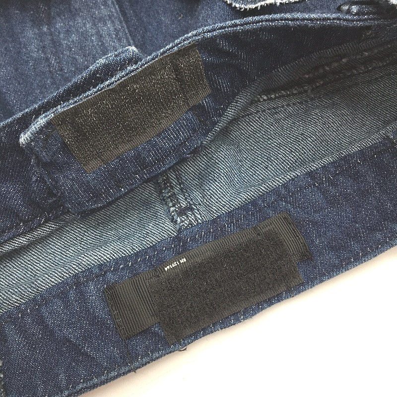 reWORKED by re-UP Handcrafted Upcycled Fabrics Drk Blue Denim Tote Style Handbag - Image 3