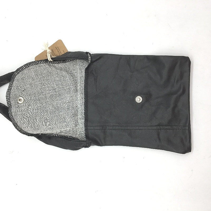 reWORKED by re-UP Handcrafted Upcycled Fabrics Leather Look Body Shoulder Pouch - Image 6