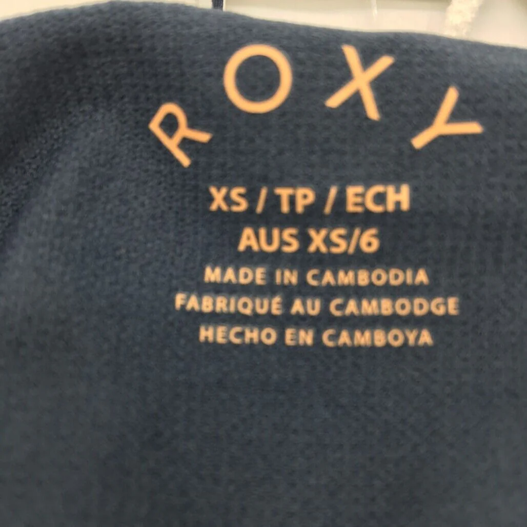 ROXY Polka Dot Navy Blue Open Back One-Piece Woman Swimwear Size XS NEW - Image 8