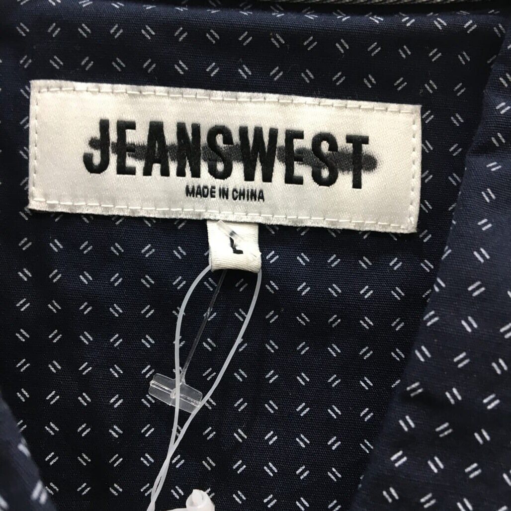 Sample Jeanswest Men Navy Blue Every Day Casual Shirt with Pocket Size L NEW - Image 3