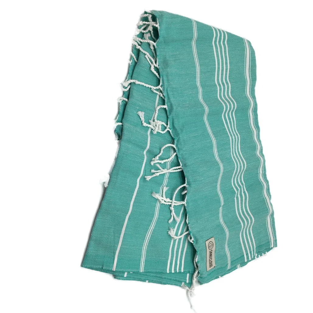 Sand Cloud 100% Turkish Cotton Aqua Seafoam Classic Towel 38" x 64" NEW - Image 3