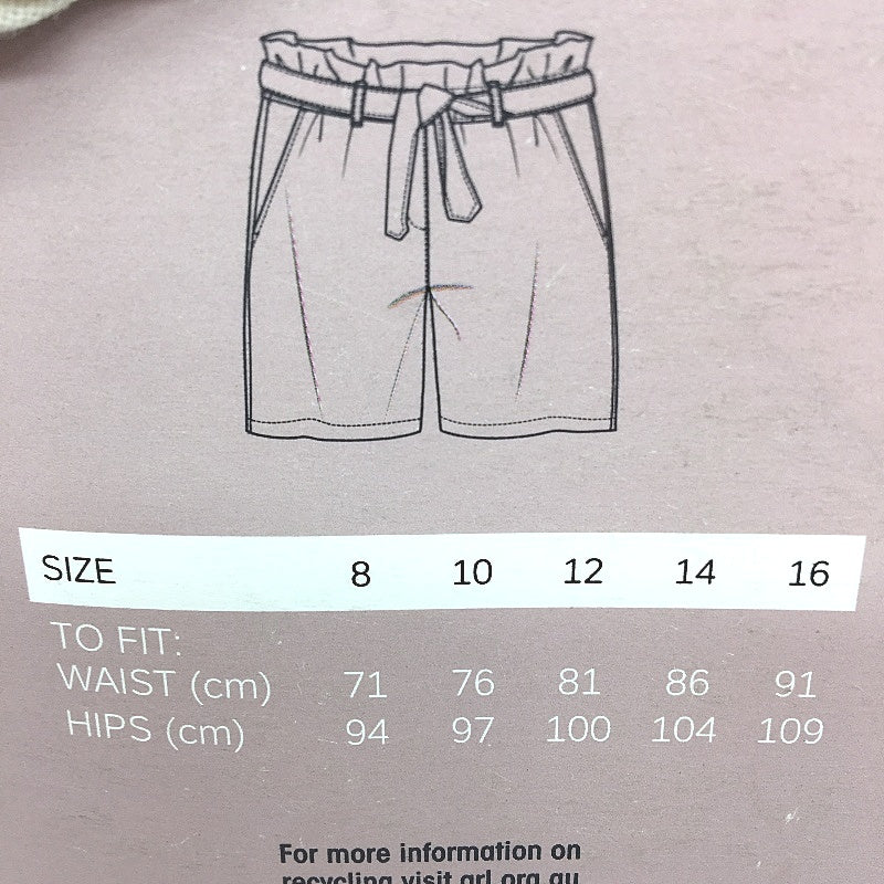 Serra Cream Beige Linen Blend Belted Shorts Ladies Size 16 NEW - Image 5
