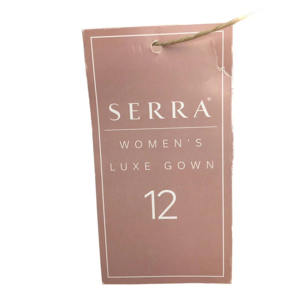 Serra Womens Blue Luxe Gown with belt and Eye Mask Size 12 NEW - Image 5