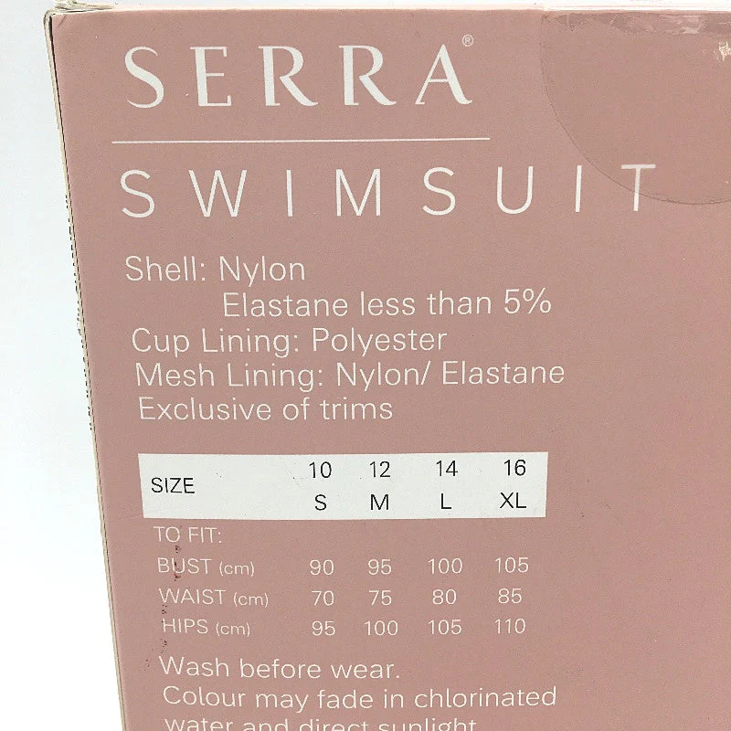 Serra Womens Cobalt Blue One Sholder Textured Swimsuit Size 14 NEW - Image 4