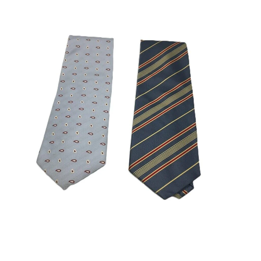 Set of 2 Multicoloured Hand Made in Italy 100 % Silk Standard Men Ties New - Image 2