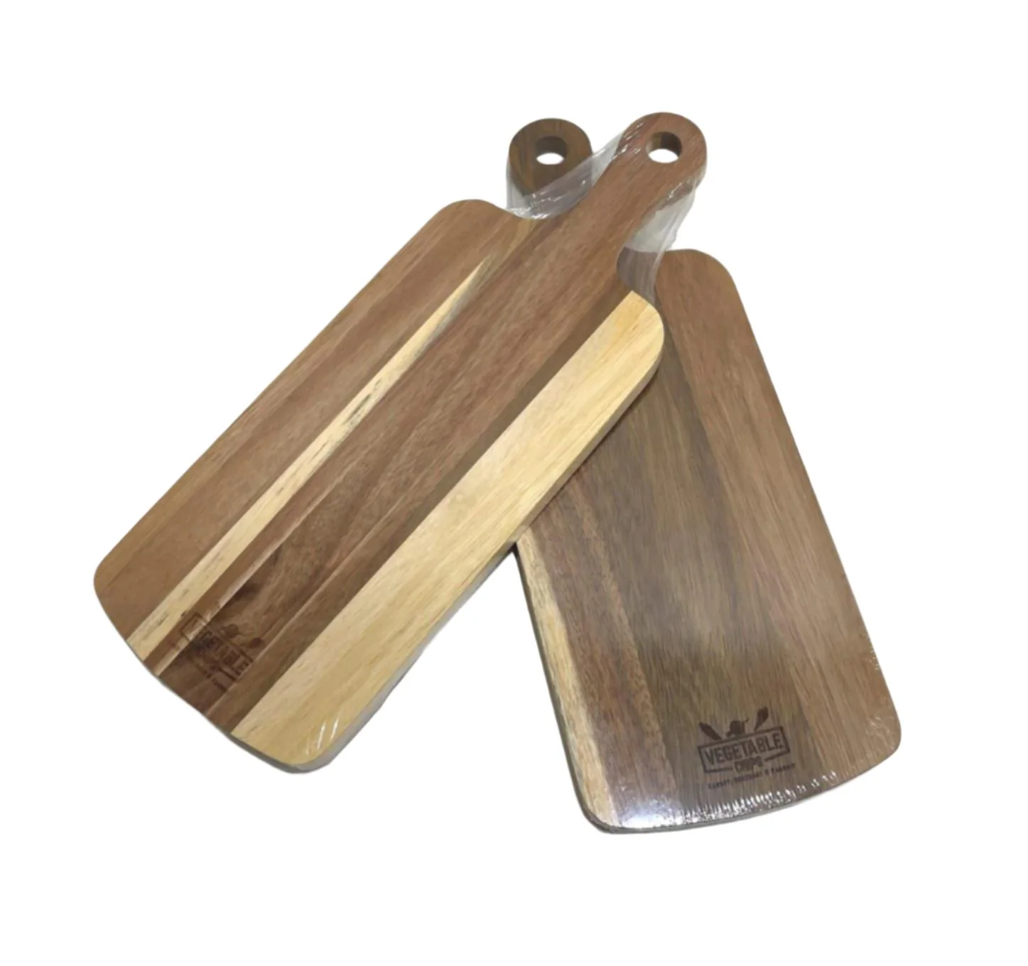 Set Of 2 Natural Acacia Wood Serving Platters 40Cm X 15Cm NEW - Image 2
